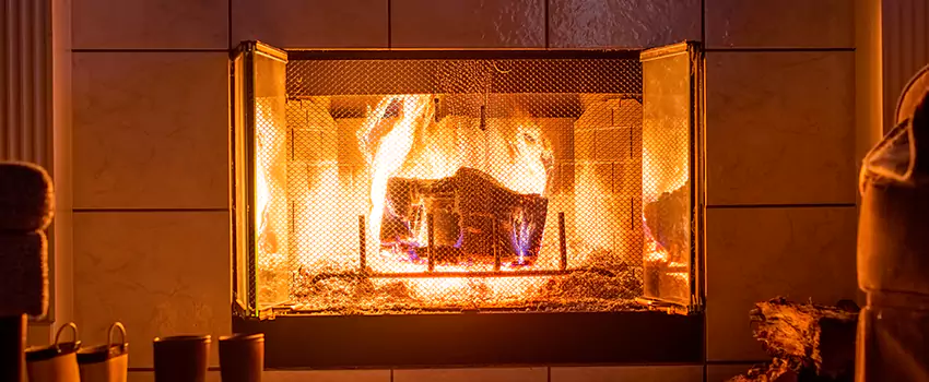 Mendota Hearth Landscape Fireplace Installation in Morristown, New Jersey
