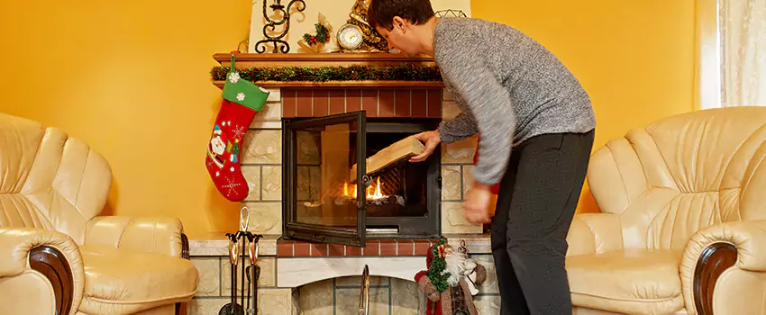 Rusted Metal Fireplace Restoration in Morristown, New Jersey